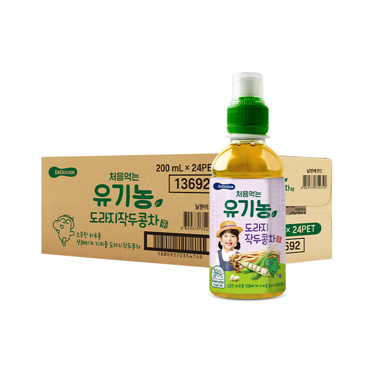 [베베쿡] 처음먹는 유기농 작두콩차 PET(200ml*24개)
