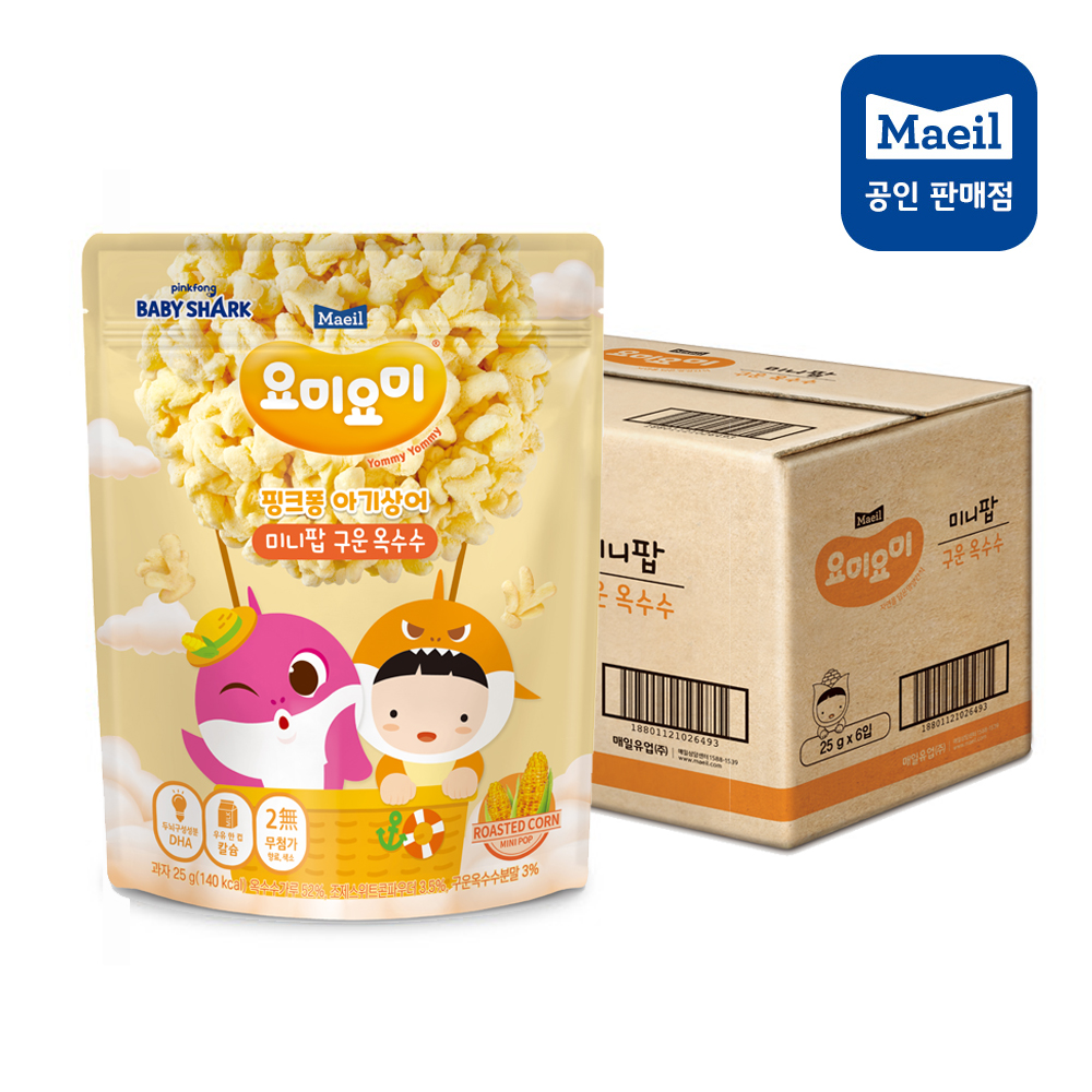 [매일유업] 요미요미 미니팝 구운옥수수/트리플치즈/딸기요거트 6봉