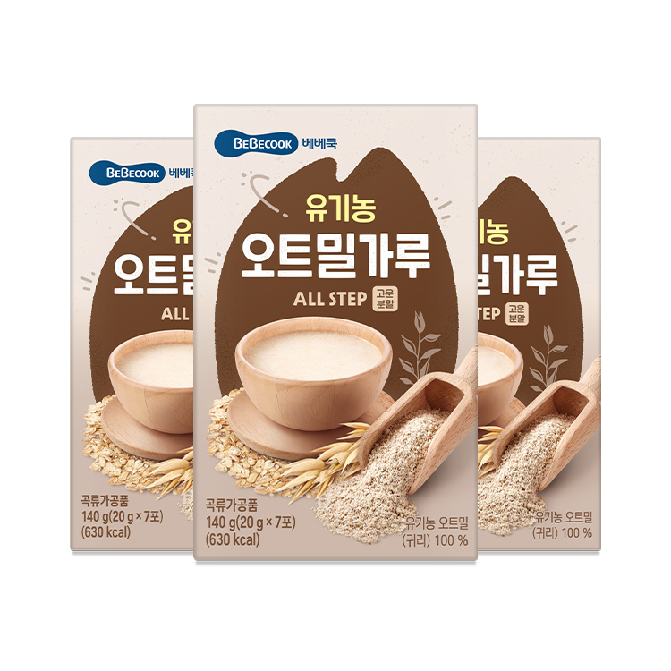 [베베쿡] 유기농 오트밀가루 3박스