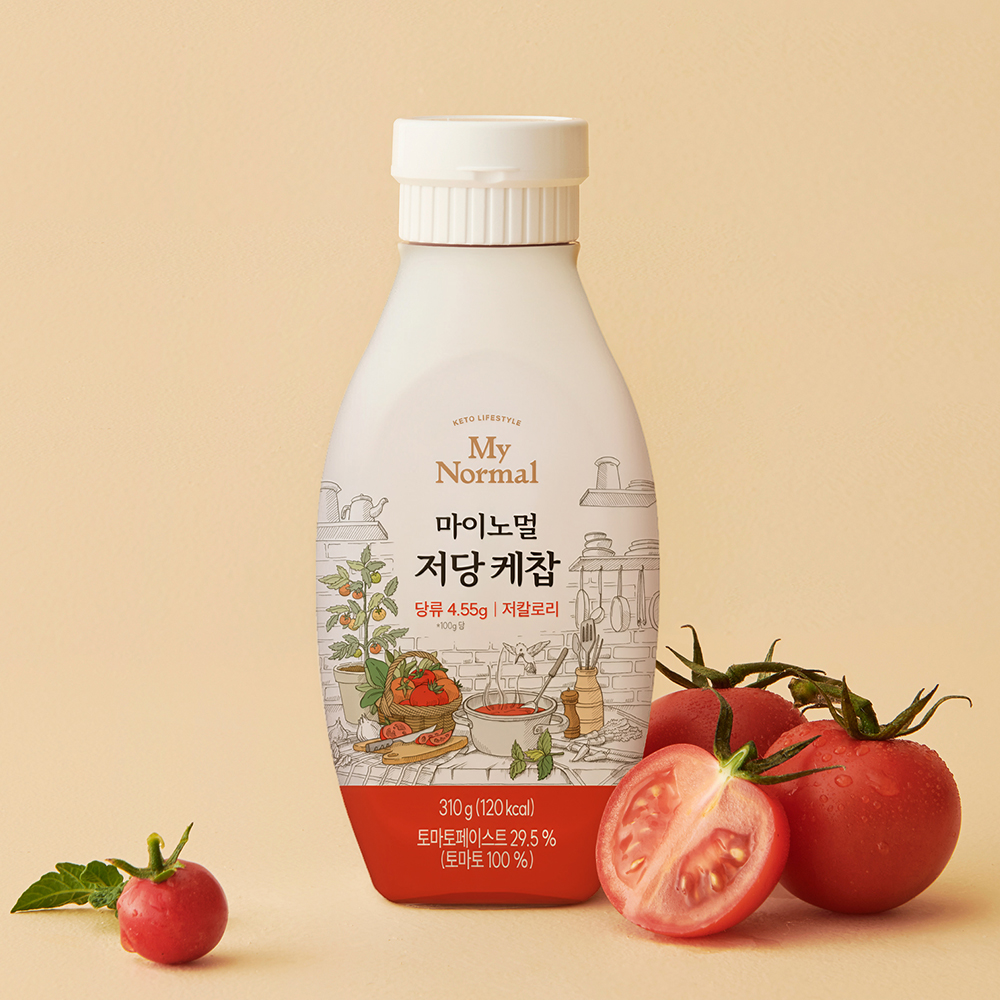 [마이노멀] 저당 저칼로리 토마토 케찹 310g