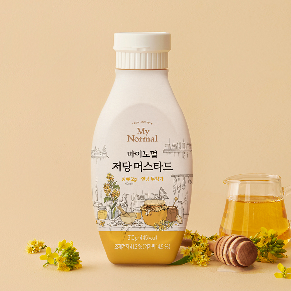 [마이노멀] 저당 저칼로리 머스타드 소스 310g