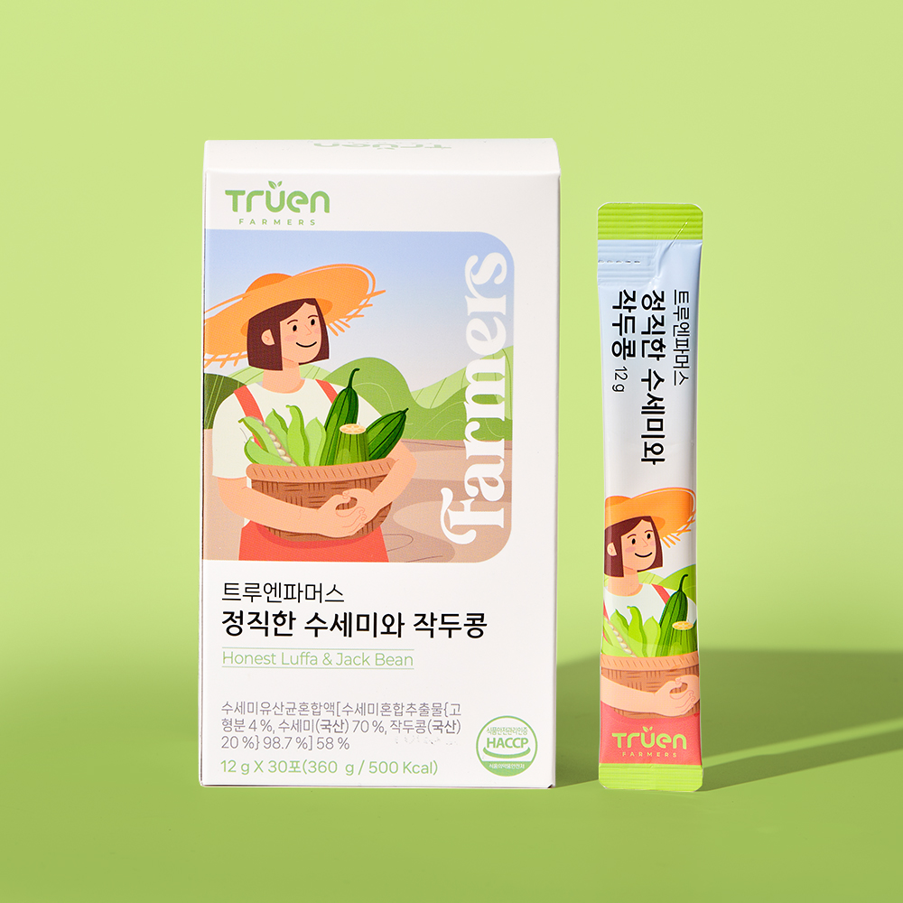[트루엔파머스] 정직한 수세미와 작두콩 (12g x 30포)+마켓백 증정