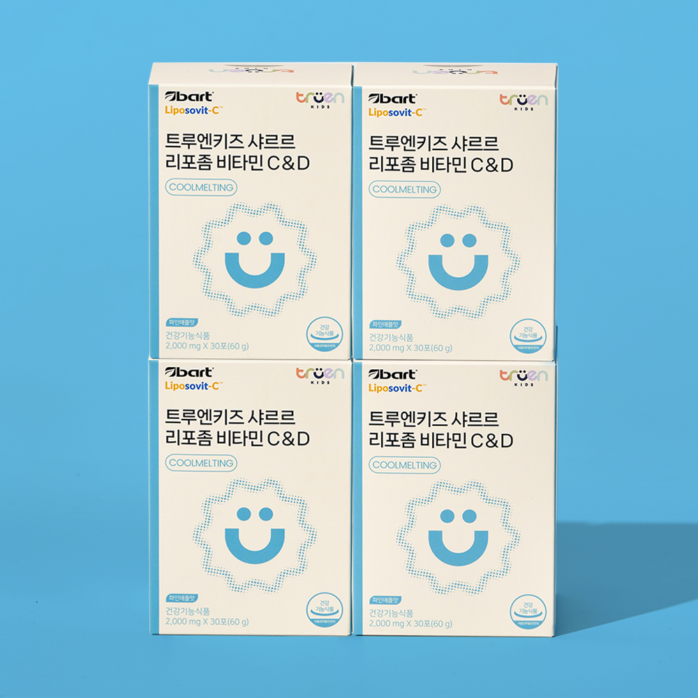 [트루엔키즈] 샤르르 리포좀 비타민 C&D (2,000mg x 30포) 4박스+마켓백 증정