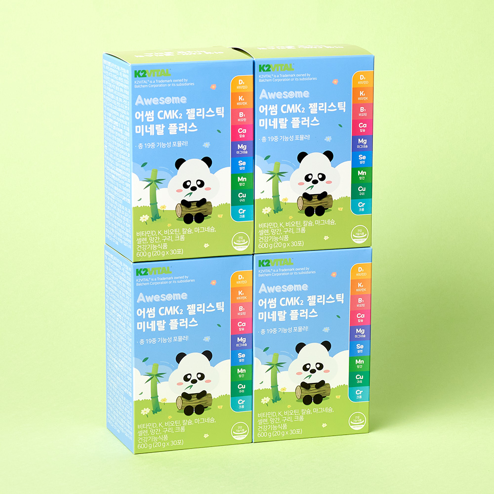 [어썸] CMK2 젤리스틱 미네랄 플러스 (20g x 30포) 4박스+마켓백 증정