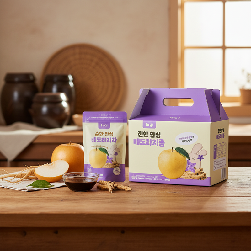 [퍼기] 진한 안심 배도라지즙 1BOX + 배도라지차 세트