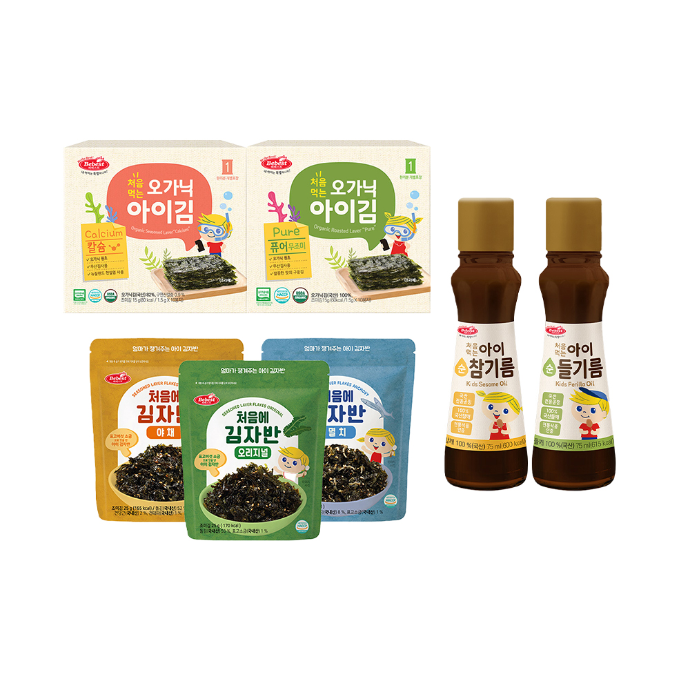 [베베스트] 처음먹는 아이김/김자반/들기름/참기름 택1 아이반찬