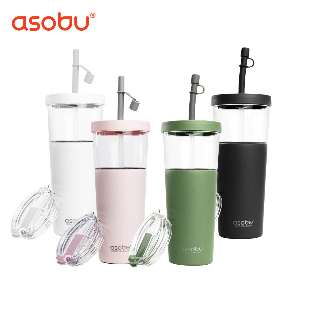 [아소부]빨대텀블러 앤 스테인레스컵 2IN1 마리나 845ml